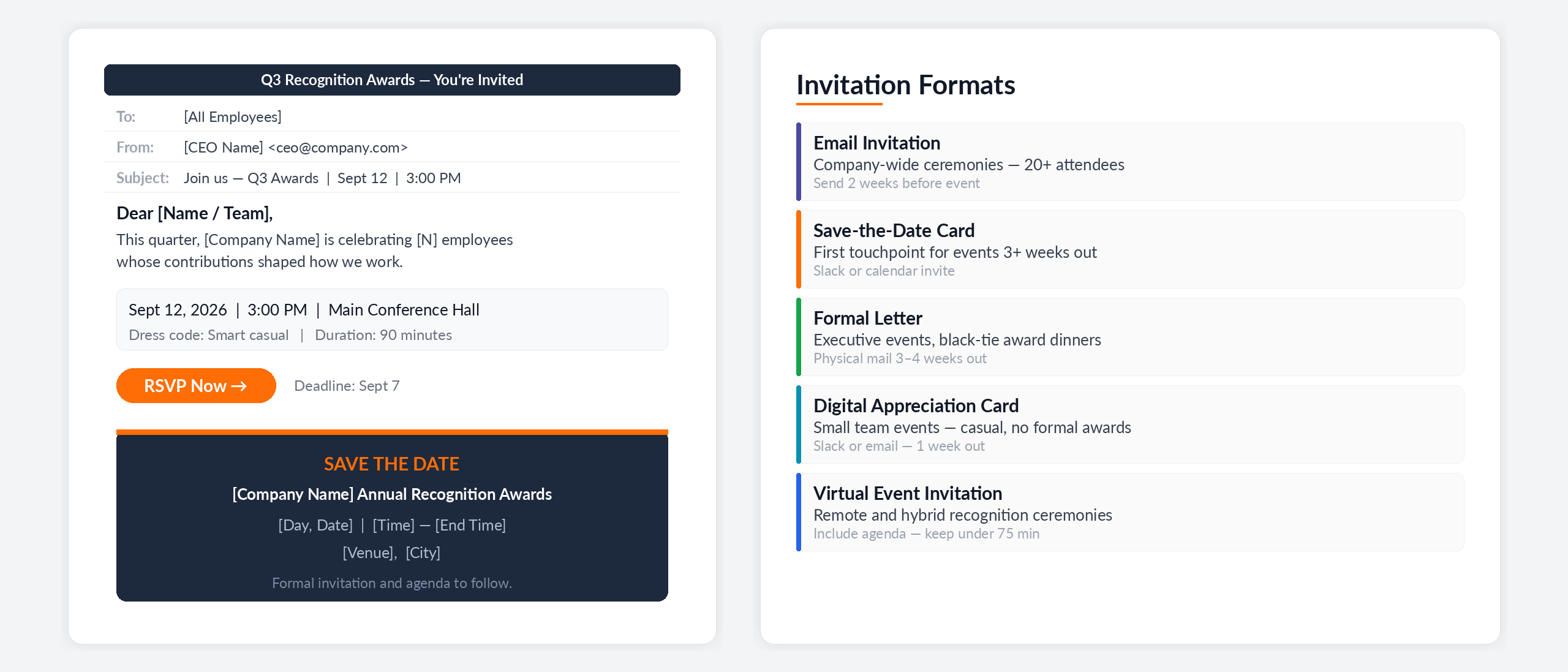 Rewards and Recognition Invitation Template — free download preview